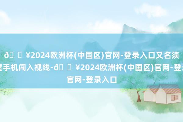 🔥2024欧洲杯(中国区)官网-登录入口又名须眉手握手机闯入视线-🔥2024欧洲杯(中国区)官网-登录入口