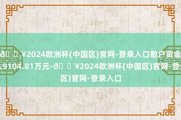 🔥2024欧洲杯(中国区)官网-登录入口散户资金净流入9104.81万元-🔥2024欧洲杯(中国区)官网-登录入口